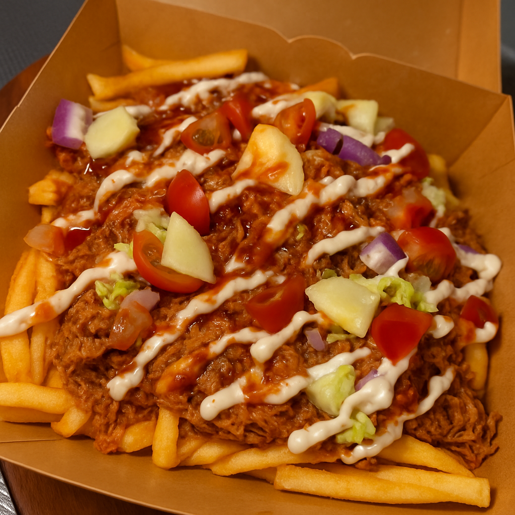 Pulled Chicken Loaded Fries
